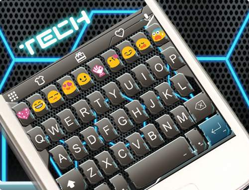 Tech Emoji Keyboard Theme screenshot 5