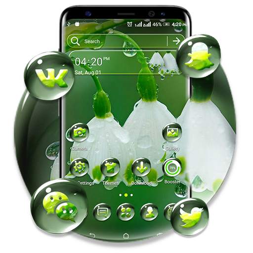 White Lily Rain Drop Theme 1.0.2