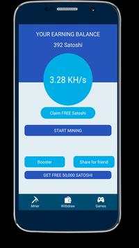 Bitcoin Miner New: Free Satoshi скриншот 1