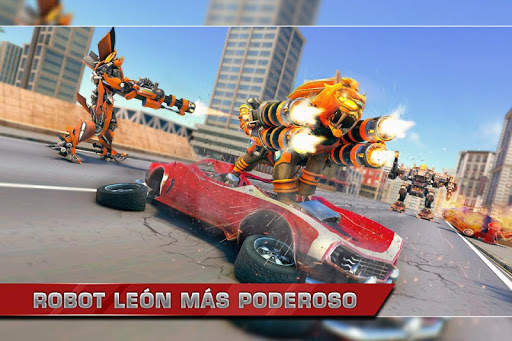 Juego de coches robot león screenshot 5
