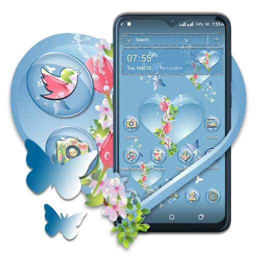 Aqua Heart Launcher Theme 1.2