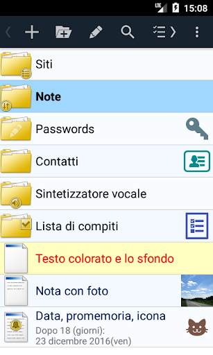 Gerarchico notes screenshot 1