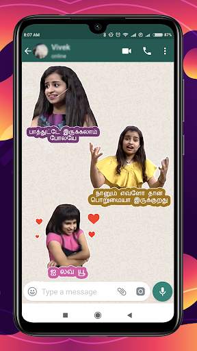 Sivaangi tamil WAStickerapps screenshot 5