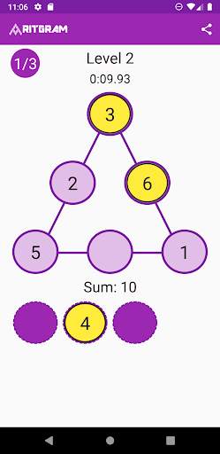 Magic Triangles - Math Puzzles - Aritgram screenshot 5
