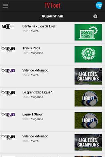 Programme TV Foot 1 تصوير الشاشة