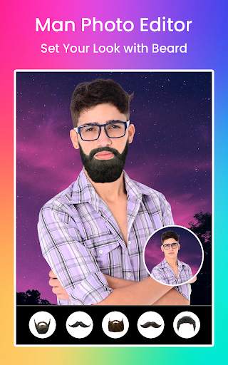 Man Photo Editor Man Hairstyle Mustache Suit screenshot 4