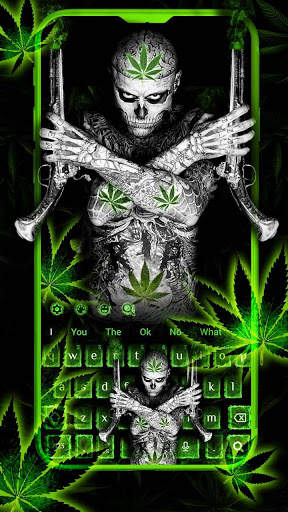 Gunman Weed Rasta Cool Keyboard स्क्रीनशॉट 1