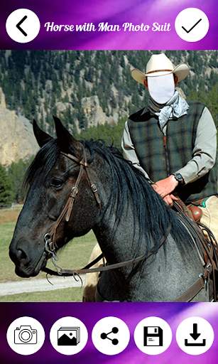 Horse with Man Photo Suit screenshot 4