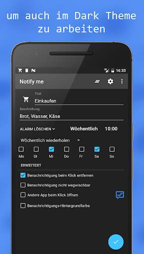 Notify me - Benachrichtigung screenshot 5