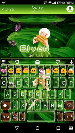 Elven Emoji Keyboard Theme screenshot 1