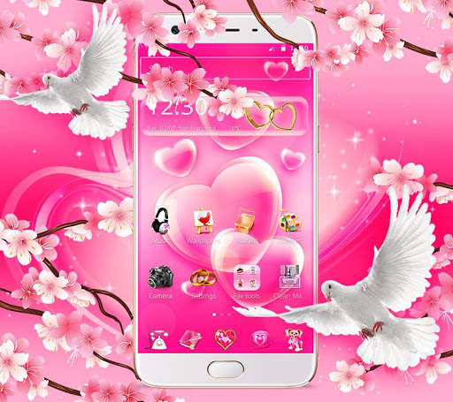 Pink Sweet Heart theme screenshot 1