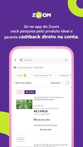 Zoom: Cashback e Menor Preço screenshot 2