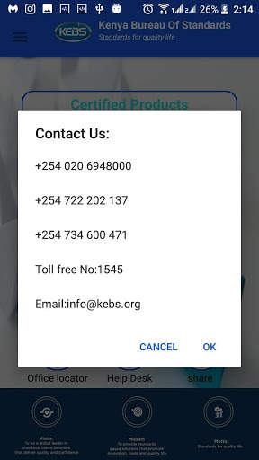 KEBS Official App 3 تصوير الشاشة