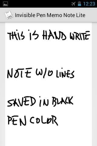 Invisible Pen Memo Note Lite screenshot 4