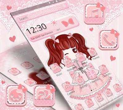 Cute Pink Kawaii Princess Theme 3 تصوير الشاشة