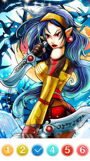 Warrior girl coloring games-Free offline games screenshot 2