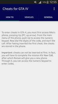 Cheats for GTA IV screenshot 2