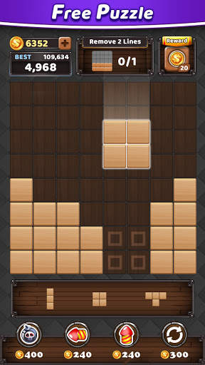 Block Puzzle King : Wood Block Puzzle 1 تصوير الشاشة