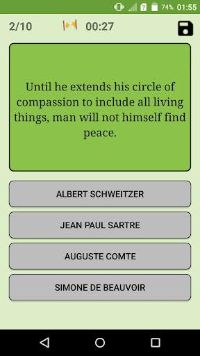 Quotes Of Philosophy (Quiz) 3 تصوير الشاشة