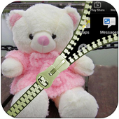 Teddy Bear Zipper Lock Screen icon