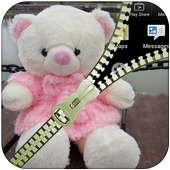 Teddy Bear Zipper Lock Screen icon
