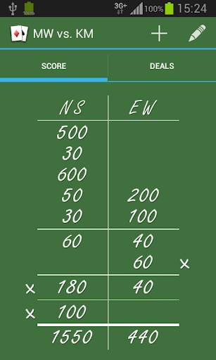 Bridge Score – rubber bridge screenshot 1