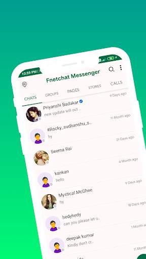 Fnetchat Messenger  : With Free Video & Audio Call screenshot 4