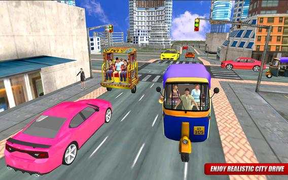 City Tuk Tuk Auto Rickshaw Taxi Driver 3D screenshot 3