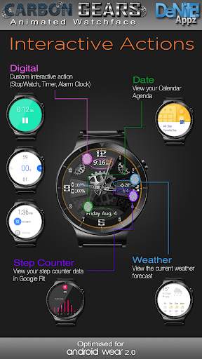 Carbon Gears HD Watch Face screenshot 3