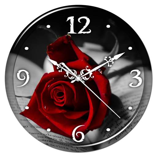 Red Rose Clock Live Wallpaper 1.0.0