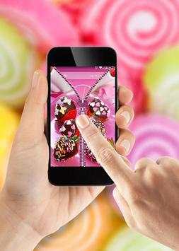 Candy Zipper Lock Screen screenshot 3