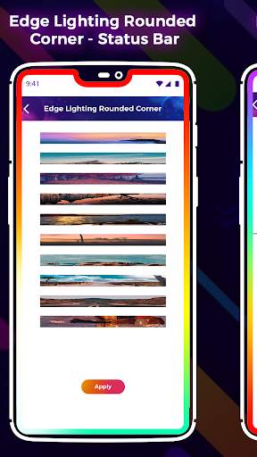 Edge Lighting Rounded Corner - Status Bar screenshot 2