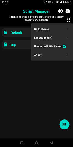 Script Manager screenshot 1