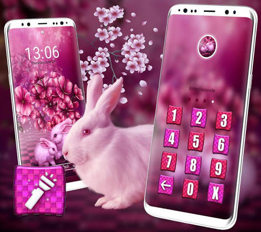 Pink Bunny Launcher Theme screenshot 4