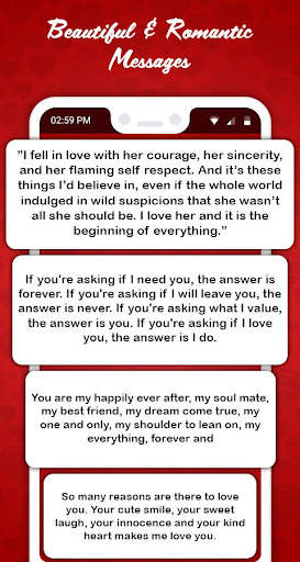 Love Messages Text SMS & Background Wallpaper screenshot 2