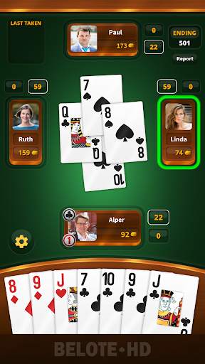 Belote HD - Offline Belote Gam screenshot 1