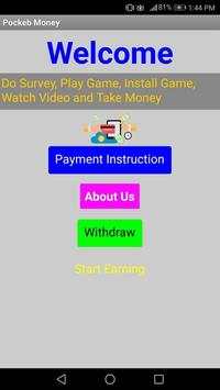 Pockeb Money : Get Rewarded स्क्रीनशॉट 1