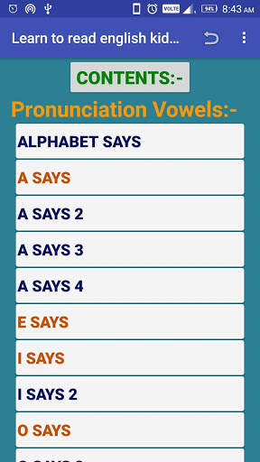 Learn to read English kids 1 screenshot 1