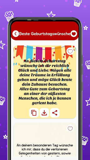 Geburtstagsnachrichten skarten screenshot 5