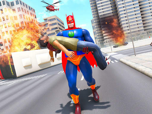 Bat Rope Hero City Rescue Game screenshot 6