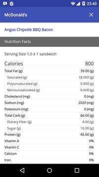 Fast Food Calorie screenshot 5