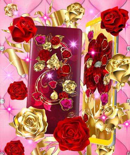 Golden and Red Roses Live Wallpaper screenshot 3