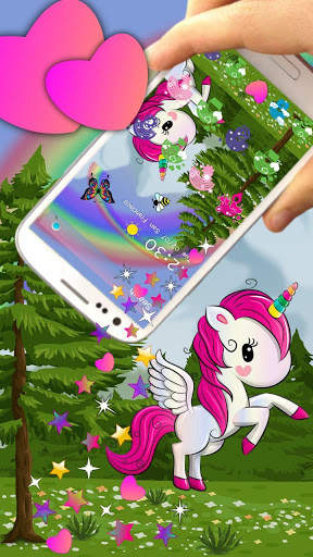 Lovely Forest Unicorn Star Theme screenshot 2