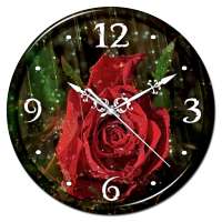 Rain Rose Clock Live Wallpaper