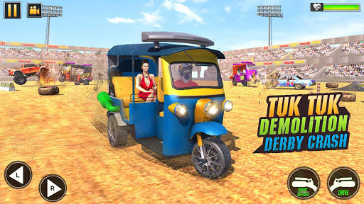 Tuk Tuk Rickshaw Demolition Derby Stunts 2021 screenshot 3