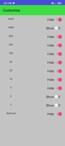Cash Calculator Lite ( Indian Denomination ) screenshot 4