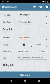 Card Creator for Pokemon screenshot 1