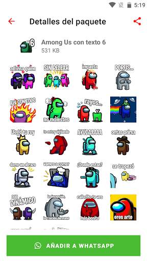 WAStickerApps de Among Us screenshot 2