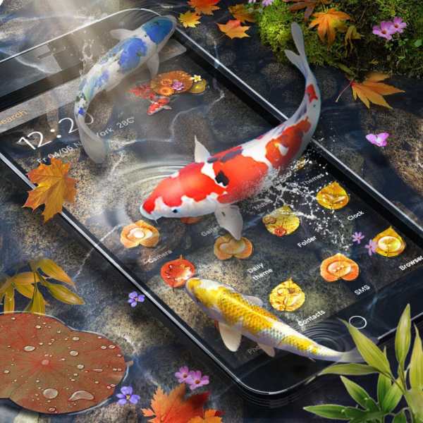 Autumn 3D Koi Fish Theme screenshot 1