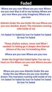 Faded Song and lyrics screenshot 3